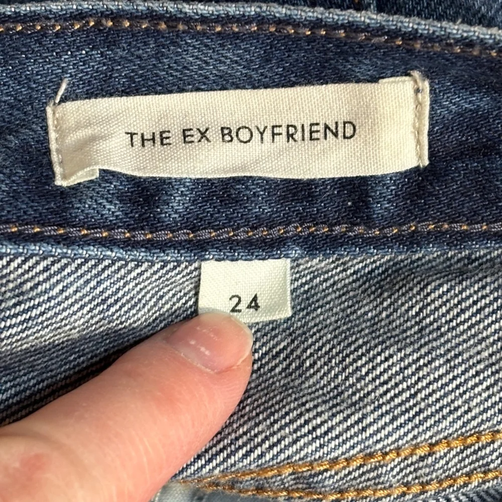 Denim Forum The Ex Boyfriend Jeans Women’s Size 24 Blue Button Fly Aritzia